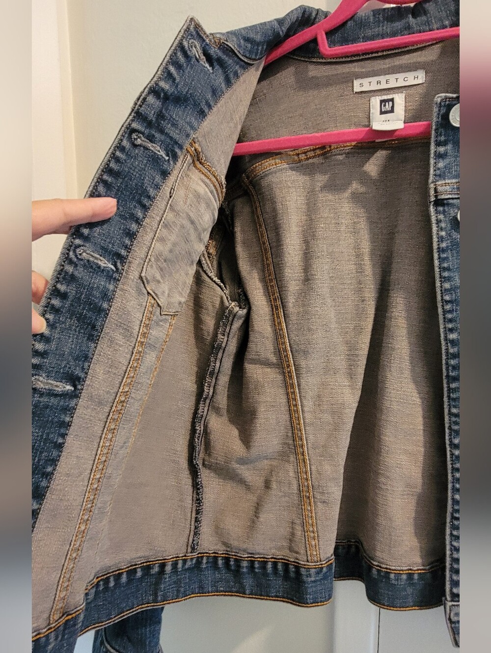 GAP Stretch Denim Jacket - Blue M - Picture 6 of 12